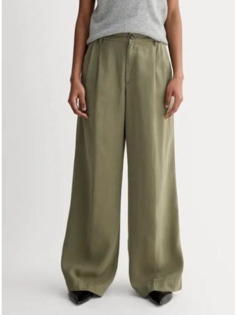 Everlane The Trouser in Buttersoft Tencel Chino Kalamata Green Size 00 NWT